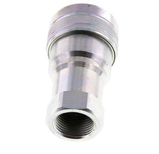 Steel DN 25 Hydraulic Coupling Socket G 1 inch Female Threads ISO 7241-1 B D 37.8mm