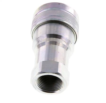 Steel DN 40 Hydraulic Coupling Socket G 1 1/2 inch Female Threads ISO 7241-1 B D 44.5mm