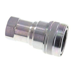 Steel DN 25 Hydraulic Coupling Socket G 1 inch Female Threads ISO 7241-1 B D 37.8mm