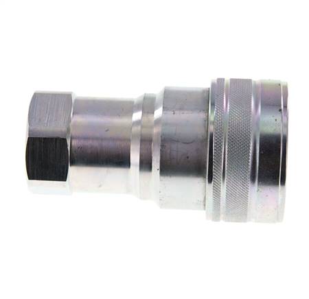 Steel DN 50 Hydraulic Coupling Socket G 2 inch Female Threads ISO 7241-1 B D 63.2mm