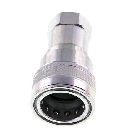 Steel DN 25 Hydraulic Coupling Socket G 1 inch Female Threads ISO 7241-1 B D 37.8mm