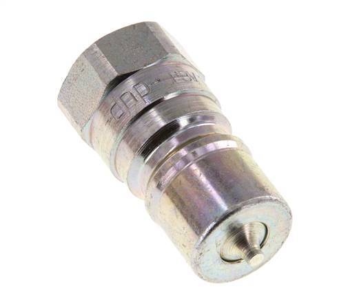 Steel DN 10 Hydraulic Coupling Plug G 3/8 inch Female Threads ISO 7241-1 B D 19.1mm