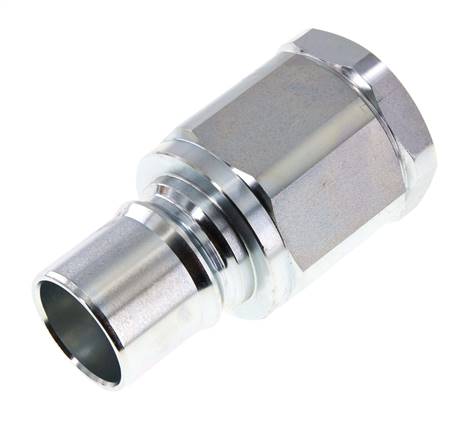 Steel DN 50 Hydraulic Coupling Plug G 2 inch Female Threads ISO 7241-1 B D 63.2mm