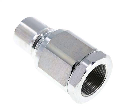 Steel DN 40 Hydraulic Coupling Plug G 1 1/2 inch Female Threads ISO 7241-1 B D 44.5mm