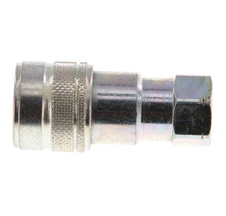 Steel DN 5 Hydraulic Coupling Socket 1/8 inch Female NPT Threads ISO 7241-1 B D 10.9mm