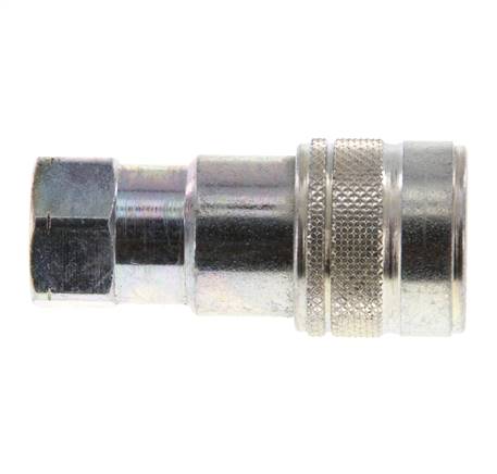 Steel DN 5 Hydraulic Coupling Socket 1/8 inch Female NPT Threads ISO 7241-1 B D 10.9mm