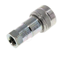 Steel DN 6.3 Hydraulic Coupling Socket 1/4 inch Female NPT Threads ISO 7241-1 B D 14.2mm