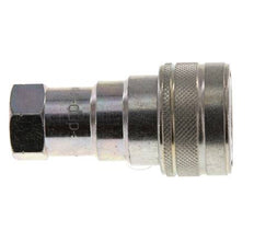 Steel DN 10 Hydraulic Coupling Socket 3/8 inch Female NPT Threads ISO 7241-1 B D 19.1mm