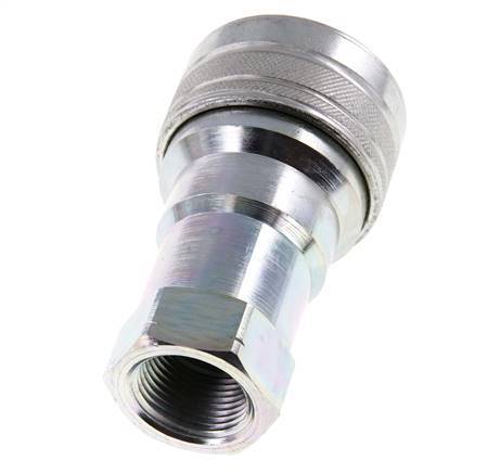 Steel DN 20 Hydraulic Coupling Socket 3/4 inch Female NPT Threads ISO 7241-1 B D 31.4mm