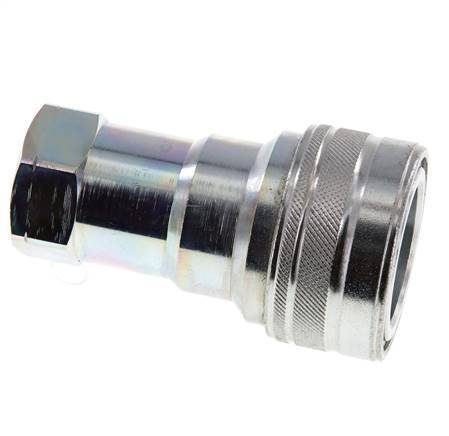 Steel DN 20 Hydraulic Coupling Socket 3/4 inch Female NPT Threads ISO 7241-1 B D 31.4mm