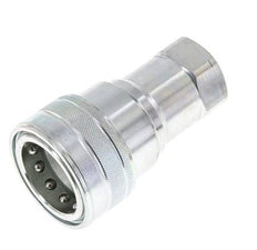 Steel DN 40 Hydraulic Coupling Socket 1 1/2 inch Female NPT Threads ISO 7241-1 B D 44.5mm