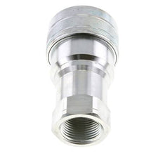 Steel DN 40 Hydraulic Coupling Socket 1 1/2 inch Female NPT Threads ISO 7241-1 B D 44.5mm
