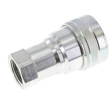 Steel DN 25 Hydraulic Coupling Socket 1 inch Female NPT Threads ISO 7241-1 B D 37.8mm