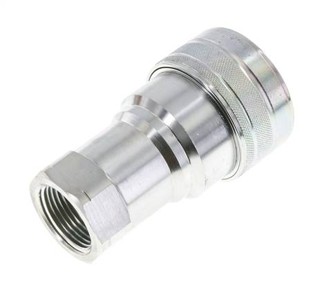 Steel DN 40 Hydraulic Coupling Socket 1 1/2 inch Female NPT Threads ISO 7241-1 B D 44.5mm