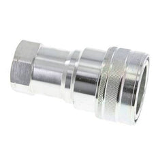 Steel DN 25 Hydraulic Coupling Socket 1 inch Female NPT Threads ISO 7241-1 B D 37.8mm