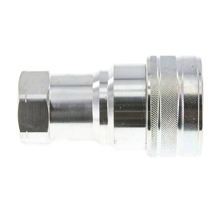 Steel DN 40 Hydraulic Coupling Socket 1 1/2 inch Female NPT Threads ISO 7241-1 B D 44.5mm