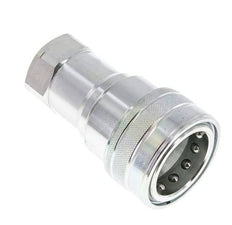 Steel DN 40 Hydraulic Coupling Socket 1 1/2 inch Female NPT Threads ISO 7241-1 B D 44.5mm