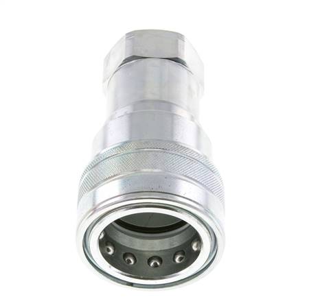 Steel DN 40 Hydraulic Coupling Socket 1 1/2 inch Female NPT Threads ISO 7241-1 B D 44.5mm