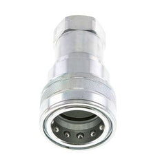 Steel DN 40 Hydraulic Coupling Socket 1 1/2 inch Female NPT Threads ISO 7241-1 B D 44.5mm