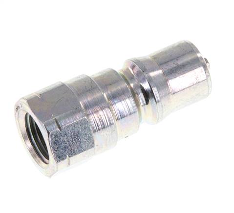 Steel DN 5 Hydraulic Coupling Plug 1/8 inch Female NPT Threads ISO 7241-1 B D 10.9mm