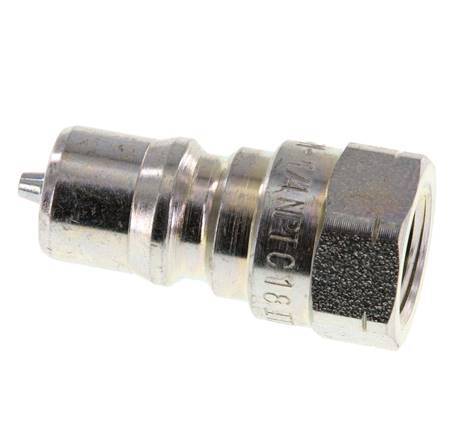 Steel DN 6.3 Hydraulic Coupling Plug 1/4 inch Female NPT Threads ISO 7241-1 B D 14.2mm