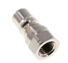 Steel DN 6.3 Hydraulic Coupling Plug 1/4 inch Female NPT Threads ISO 7241-1 B D 14.2mm