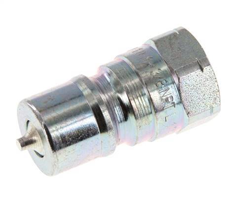 Steel DN 10 Hydraulic Coupling Plug 3/8 inch Female NPT Threads ISO 7241-1 B D 19.1mm