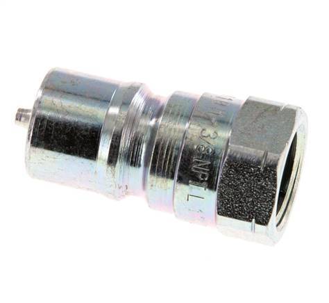 Steel DN 10 Hydraulic Coupling Plug 3/8 inch Female NPT Threads ISO 7241-1 B D 19.1mm