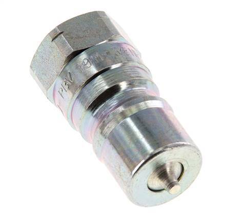 Steel DN 10 Hydraulic Coupling Plug 3/8 inch Female NPT Threads ISO 7241-1 B D 19.1mm