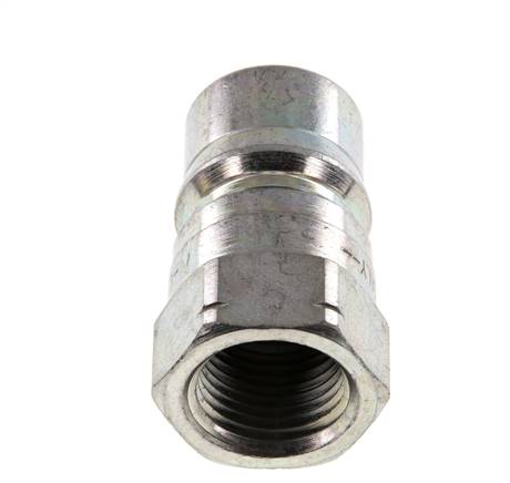 Steel DN 12.5 Hydraulic Coupling Plug 1/2 inch Female NPT Threads ISO 7241-1 B D 23.5mm