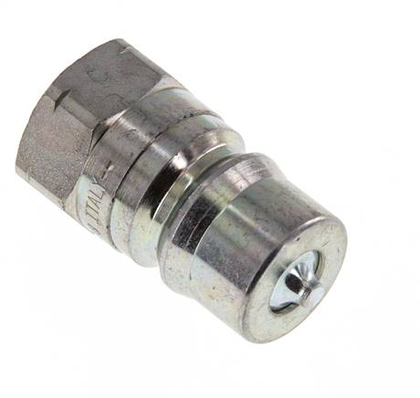 Steel DN 12.5 Hydraulic Coupling Plug 1/2 inch Female NPT Threads ISO 7241-1 B D 23.5mm