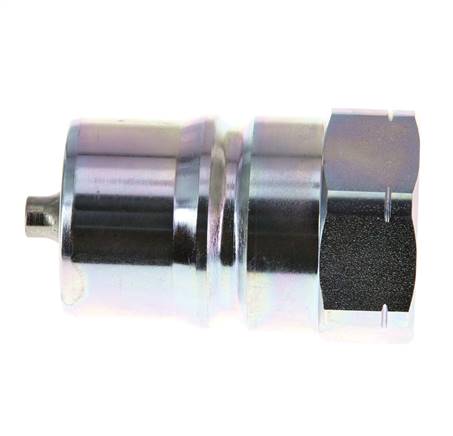 Steel DN 40 Hydraulic Coupling Plug 1 1/4 inch Female NPT Threads ISO 7241-1 B D 44.5mm