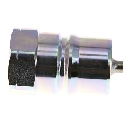Steel DN 40 Hydraulic Coupling Plug 1 1/4 inch Female NPT Threads ISO 7241-1 B D 44.5mm
