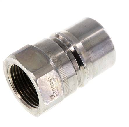 Steel DN 25 Hydraulic Coupling Plug G 1 inch Female Threads Pressure Eliminator ISO 7241-1 B D 37.8mm