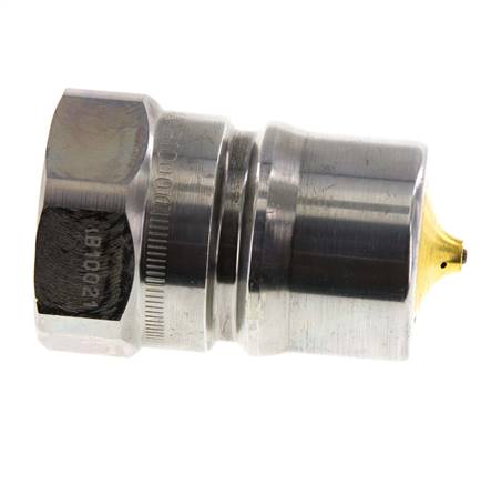 Steel DN 25 Hydraulic Coupling Plug G 1 inch Female Threads Pressure Eliminator ISO 7241-1 B D 37.8mm