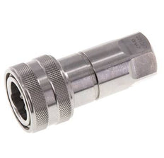 Stainless Steel DN 6.3 Hydraulic Coupling Socket G 1/4 inch Female Threads ISO 7241-1 B D 14.2mm