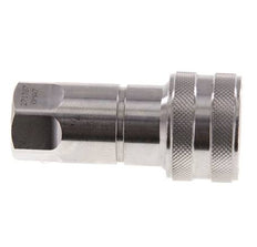 Stainless Steel DN 6.3 Hydraulic Coupling Socket G 1/4 inch Female Threads ISO 7241-1 B D 14.2mm