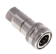 Stainless Steel DN 6.3 Hydraulic Coupling Socket G 1/4 inch Female Threads ISO 7241-1 B D 14.2mm