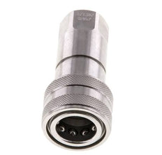 Stainless Steel DN 6.3 Hydraulic Coupling Socket G 1/4 inch Female Threads ISO 7241-1 B D 14.2mm