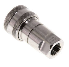 Stainless Steel DN 10 Hydraulic Coupling Socket G 3/8 inch Female Threads ISO 7241-1 B D 19.1mm