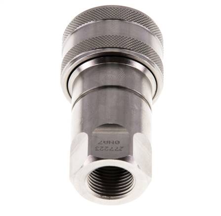 Stainless Steel DN 10 Hydraulic Coupling Socket G 3/8 inch Female Threads ISO 7241-1 B D 19.1mm