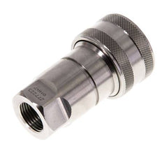 Stainless Steel DN 10 Hydraulic Coupling Socket G 3/8 inch Female Threads ISO 7241-1 B D 19.1mm