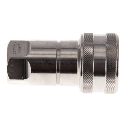 Stainless Steel DN 10 Hydraulic Coupling Socket G 3/8 inch Female Threads ISO 7241-1 B D 19.1mm