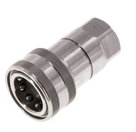 Stainless Steel DN 12.5 Hydraulic Coupling Socket G 1/2 inch Female Threads ISO 7241-1 B D 23.5mm