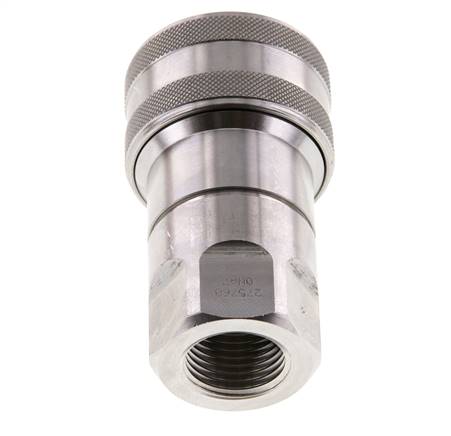 Stainless Steel DN 12.5 Hydraulic Coupling Socket G 1/2 inch Female Threads ISO 7241-1 B D 23.5mm