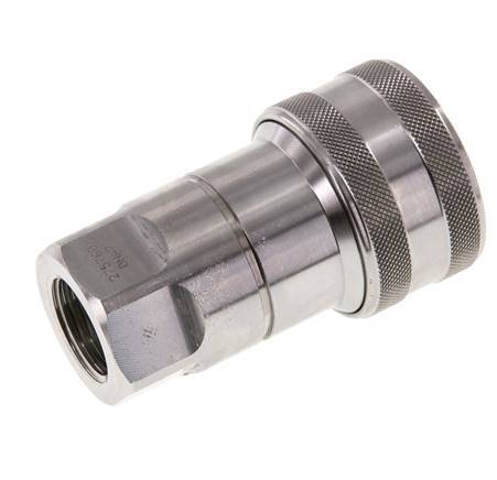 Stainless Steel DN 12.5 Hydraulic Coupling Socket G 1/2 inch Female Threads ISO 7241-1 B D 23.5mm