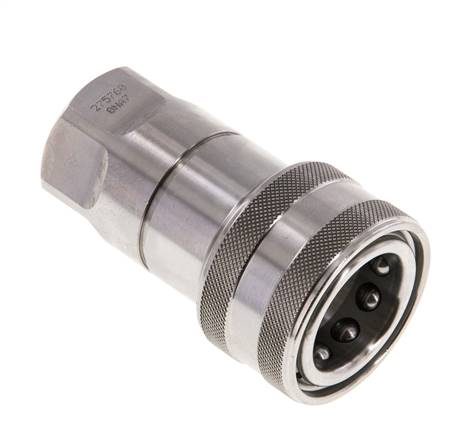 Stainless Steel DN 12.5 Hydraulic Coupling Socket G 1/2 inch Female Threads ISO 7241-1 B D 23.5mm