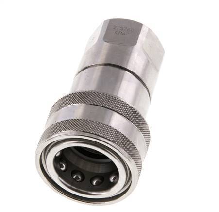 Stainless Steel DN 12.5 Hydraulic Coupling Socket G 1/2 inch Female Threads ISO 7241-1 B D 23.5mm