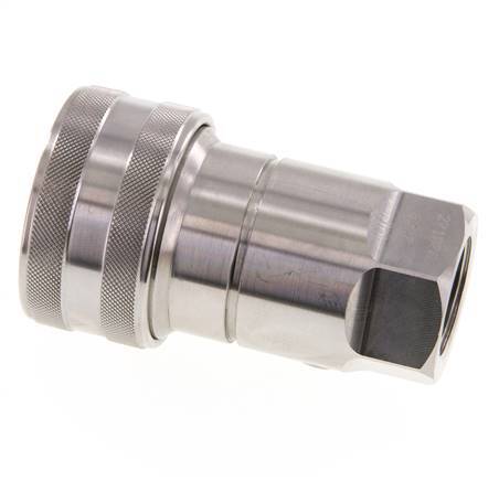 Stainless Steel DN 20 Hydraulic Coupling Socket G 3/4 inch Female Threads ISO 7241-1 B D 31.4mm