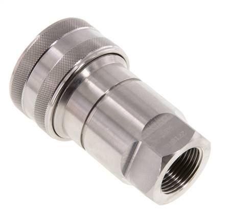 Stainless Steel DN 20 Hydraulic Coupling Socket G 3/4 inch Female Threads ISO 7241-1 B D 31.4mm